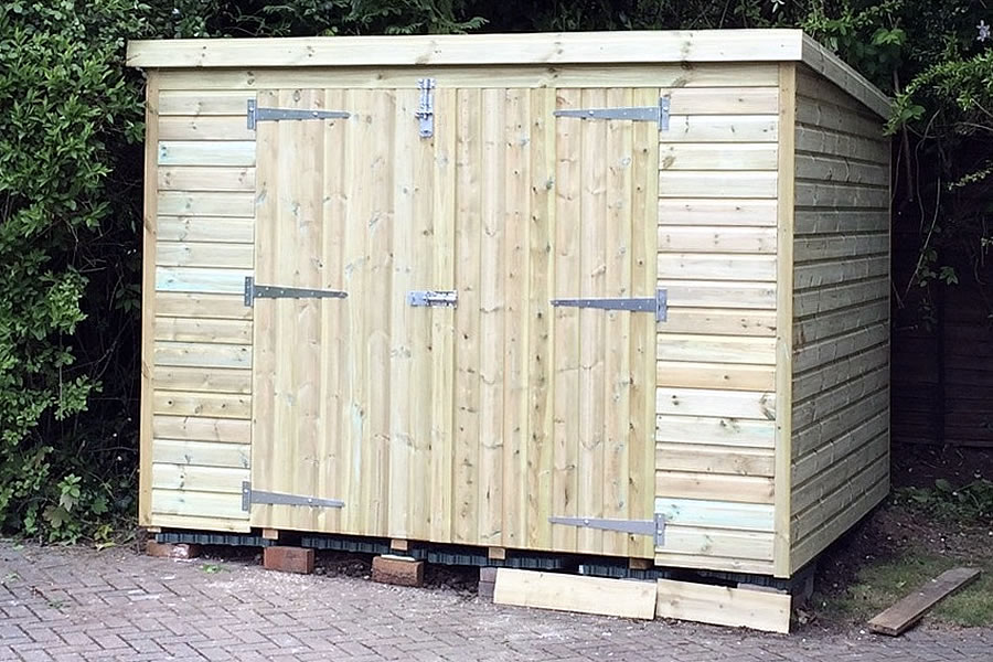 Sheds Garden Summer Houses Les Timber Works 8 X 6 2 4m 1 8m Apex Shed 5 16mm Pressure Treated Shiplap